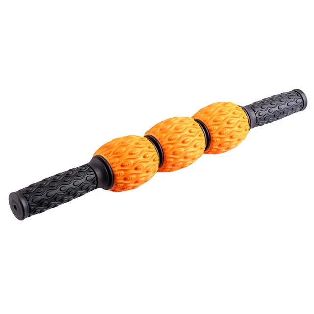 Roller do masażu inSPORTline Vareta ∙ wałek 36 cm ∙ 3 twarde rolki ∙ masaż pleców i nóg ∙ regeneracja