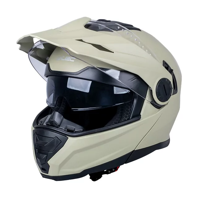 Kask motocyklowy enduro Flip-Up W-TEC Biscaia P/J - Czarny błyszczący