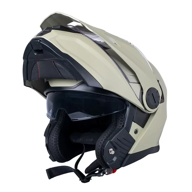 Kask motocyklowy enduro Flip-Up W-TEC Biscaia P/J - Czarny błyszczący