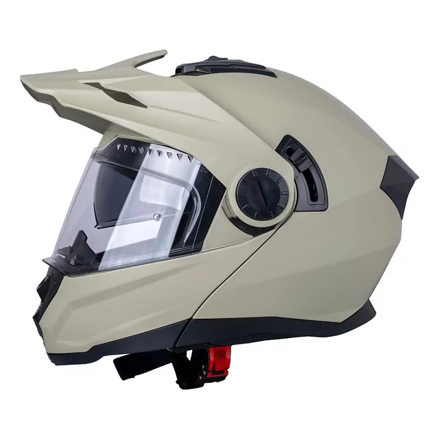 Kask motocyklowy enduro Flip-Up W-TEC Biscaia P/J - Czarny błyszczący