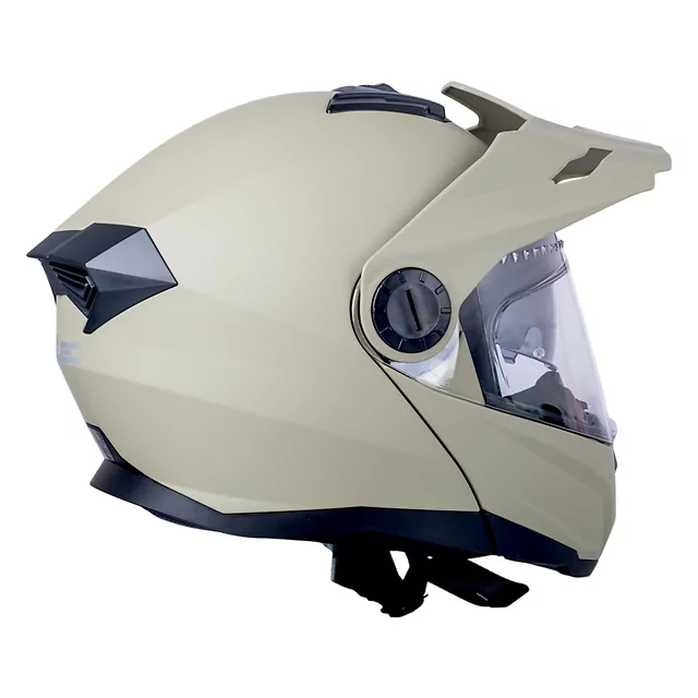 Kask motocyklowy enduro Flip-Up W-TEC Biscaia P/J - Czarny błyszczący