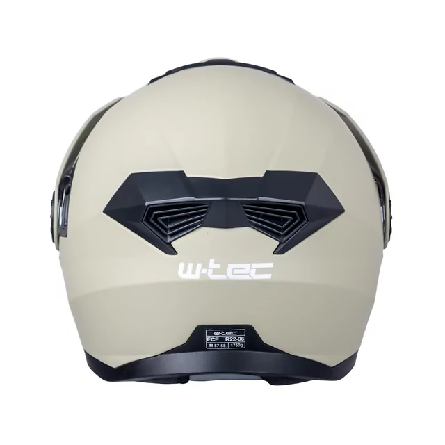Kask motocyklowy enduro Flip-Up W-TEC Biscaia P/J - Czarny błyszczący