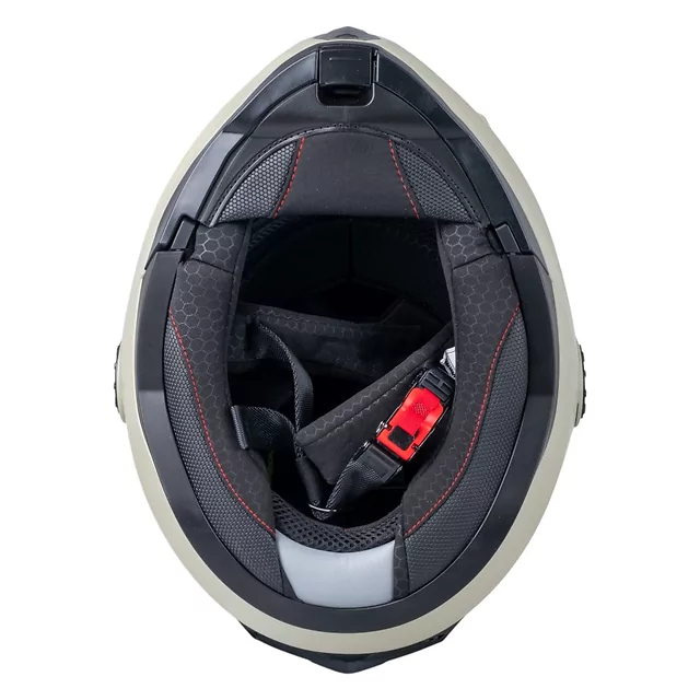 Kask motocyklowy enduro Flip-Up W-TEC Biscaia P/J - Czarny błyszczący
