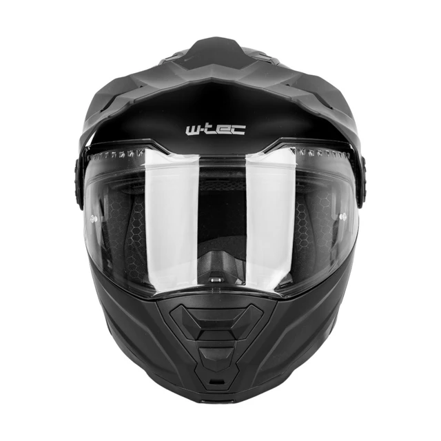 Kask motocyklowy enduro Flip-Up W-TEC Biscaia P/J - Czarny błyszczący
