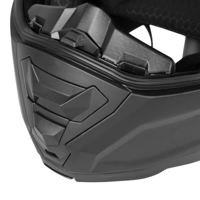 Kask motocyklowy enduro Flip-Up W-TEC Biscaia P/J - Czarny błyszczący