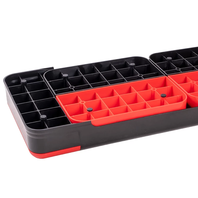 Step fitness / aerobik inSPORTline AS250 ∙ 3 poziomy wysokości ∙ antypoślizgowy ∙ stabilne nóżki ∙ lekki 4,2 kg - Czarno-czerwony