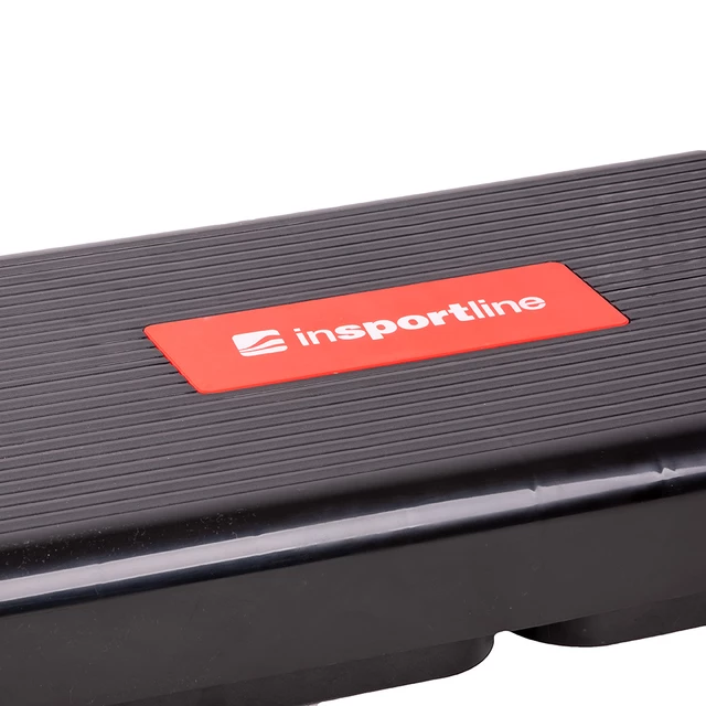 Step fitness / aerobik inSPORTline AS250 ∙ 3 poziomy wysokości ∙ antypoślizgowy ∙ stabilne nóżki ∙ lekki 4,2 kg - Czarno-czerwony