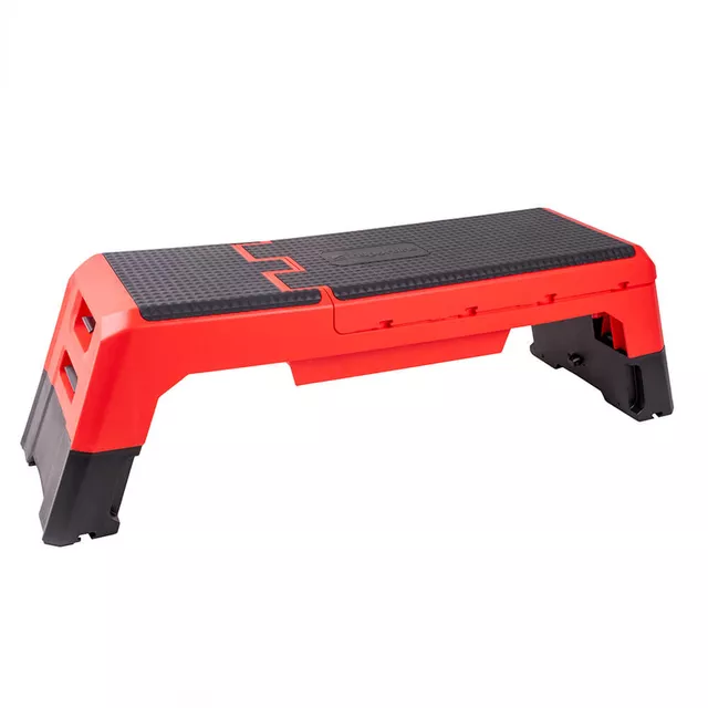 Step regulowany z funkcją ławki 2w1 inSPORTline AeroBench ∙ regulowana wysokość ∙ oparcie 0-80° ∙ nośność 150 kg - Czarny
