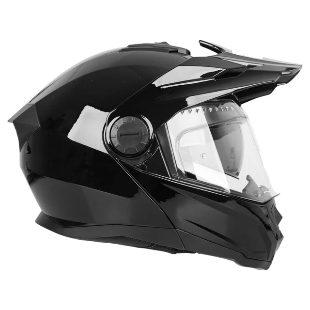 Kask motocyklowy enduro Flip-Up W-TEC Biscaia P/J - Czarny błyszczący