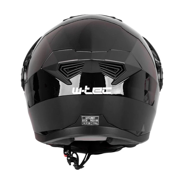Kask motocyklowy enduro Flip-Up W-TEC Biscaia P/J - Czarny błyszczący
