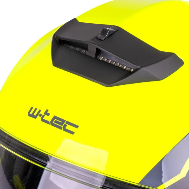 Kask motocyklowy pełny W-TEC Banelmeda - szaro-czarno-fluo żółty