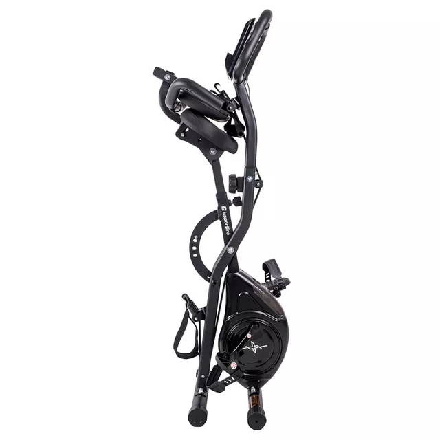 Rower treningowy inSPORTline Xbike Max ∙ składany ∙ 2w1 ∙ linki do ćwiczeń ∙ 16 poziomów oporu ∙ oparcie ∙ czujniki tętna ∙ LCD ∙ uchwyt na tablet