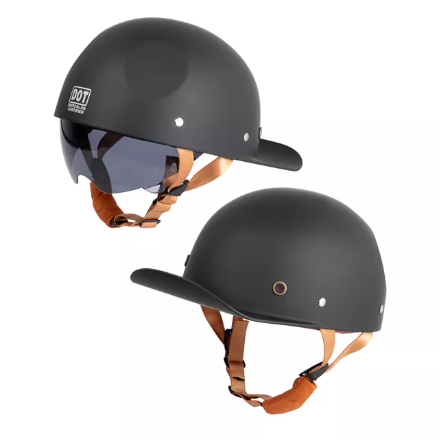 Kask motocyklowy otwarty retro W-Tec Dazeck ∙ styl vintage ∙ osłona przeciwsłoneczna