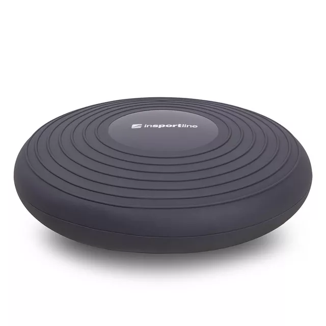 Poduszka do ćwiczeń / balansująca równowagi inSPORTline Bumy BC450 ∙ średnica 45 cm ∙ grubość 8 cm ∙ nośność 400 kg ∙ stabilna PCV - mus mokka - Ciemny szary
