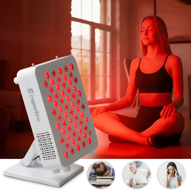 Panel LED do terapii światłem inSPORTline Katuni ∙ podczerwień RED + NIR ∙ 60 diod ∙ pilot + timer - Biały - Biały