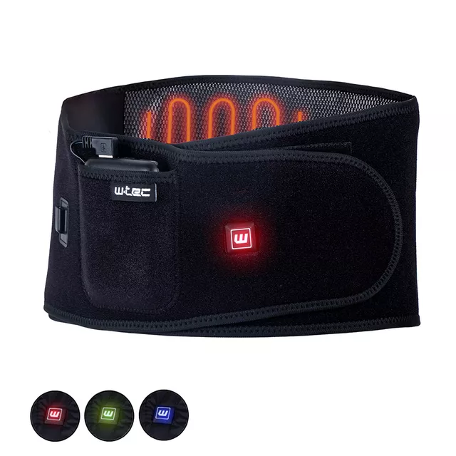 Pas grzewczy / lędźwiowy na plecy W-TEC HEATbelt ∙ rozmiar XL–4XL ∙ 3 tryby ∙ zasilanie USB
