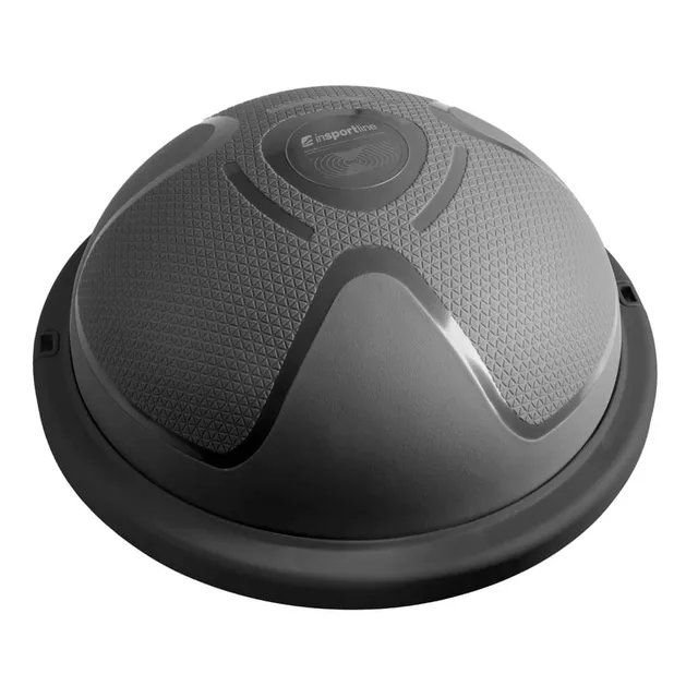 Podkładka do balansowania / trener równowagi inSPORTline Dome Compact ∙ kompaktowa ∙ nośność 150 kg ∙ dwustronna ∙ antypoślizgowa - Czarny