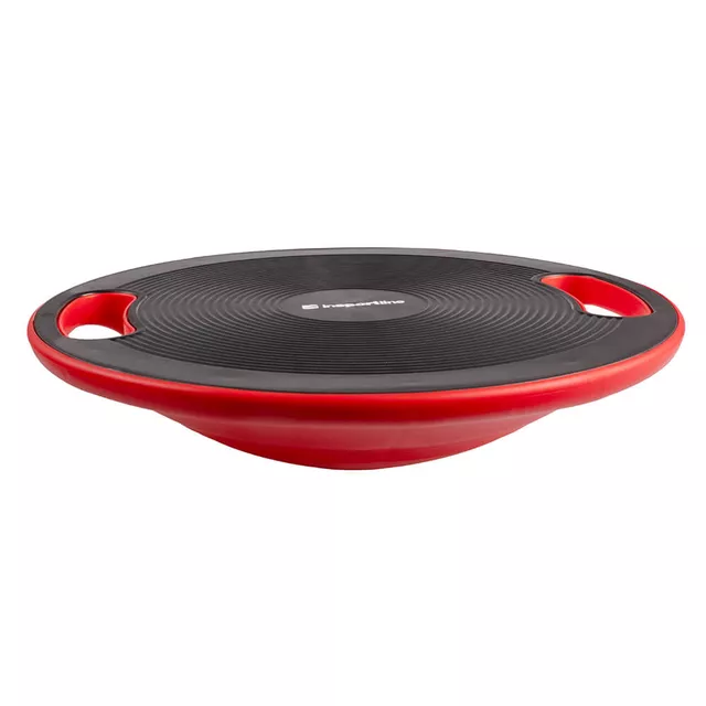 Trener równowagi / platforma do balansowania inSPORTline Majavo 39,5 cm ∙ stabilizujące uchwyty ∙ antypoślizg ∙ nośność 150 kg ∙ 1 kg - Czerwono-czarny