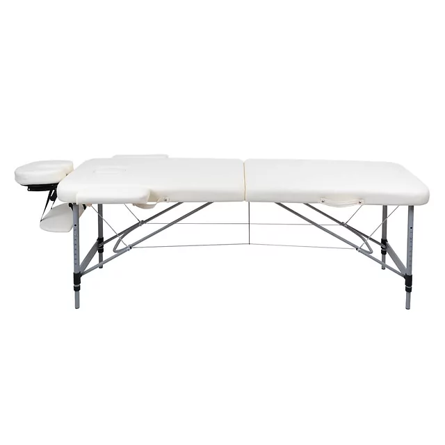 Stół do masażu inSPORTline Morrani ∙ 2-częściowy aluminiowy ∙ nośność 250 kg ∙ waga 15 kg ∙ regulowana wysokość ∙ torba transportowa - Czarny