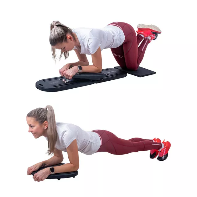 Wielofunkcyjna deska do pompek i pilatesu inSPORTline Pushap Zen ∙ z gumami oporowymi ∙ wielopozycyjna