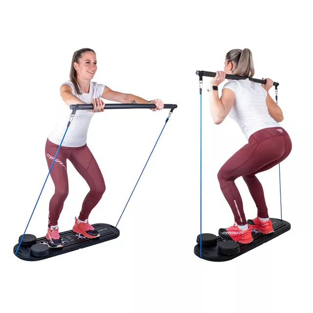 Wielofunkcyjna deska do pompek i pilatesu inSPORTline Pushap Zen ∙ z gumami oporowymi ∙ wielopozycyjna