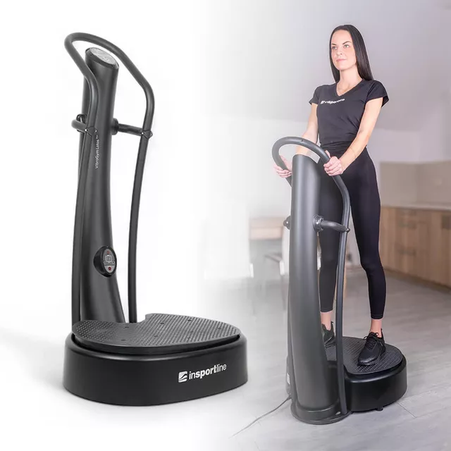 Platforma wibracyjna VibroGym inSPORTline Lotos Max ∙ wibracje pionowe + 3D ∙ 50 poziomów ∙ antypoślizgowa podstawa