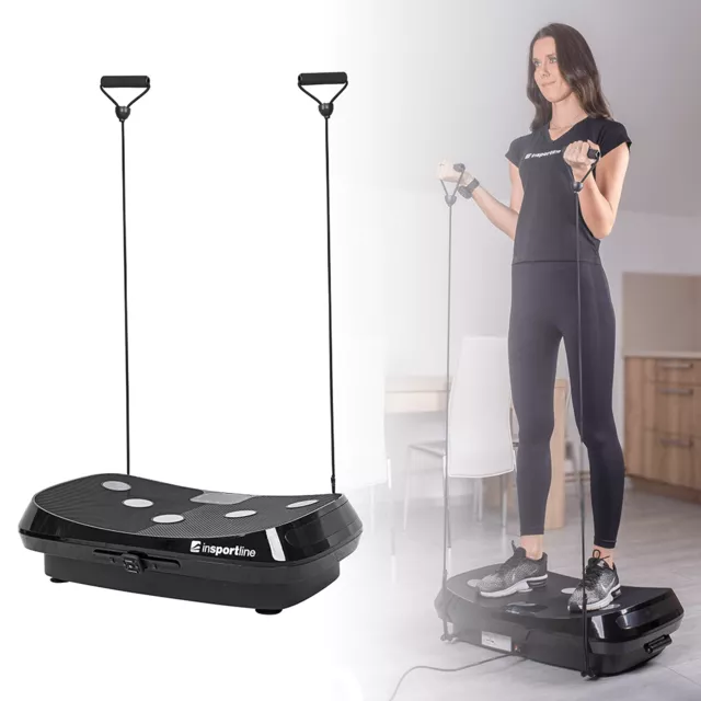 Platforma wibracyjna z linkami inSPORTline Julisa ∙ wibracje 3D ∙ 3 silniki ∙ moc 440 W ∙ 60 poziomów drgań ∙ antypoślizgowa podstawa