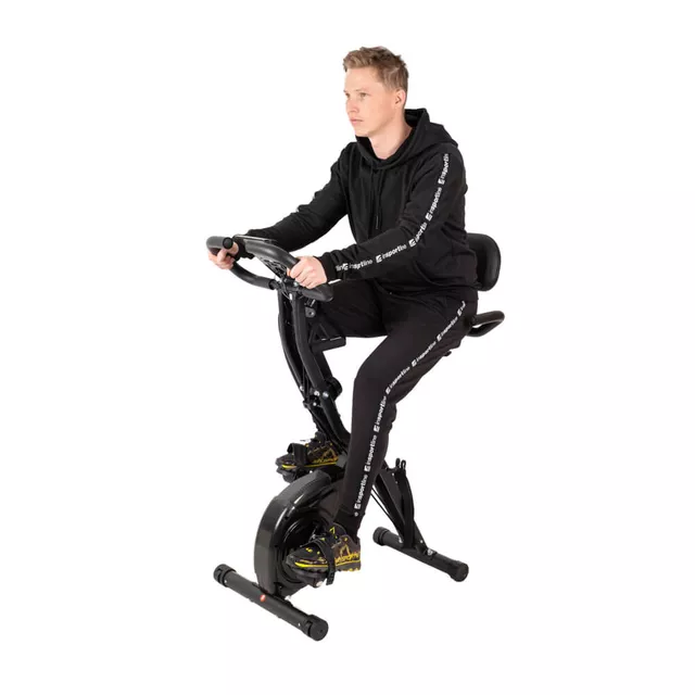 Rower treningowy inSPORTline Xbike Max ∙ składany ∙ 2w1 ∙ linki do ćwiczeń ∙ 16 poziomów oporu ∙ oparcie ∙ czujniki tętna ∙ LCD ∙ uchwyt na tablet