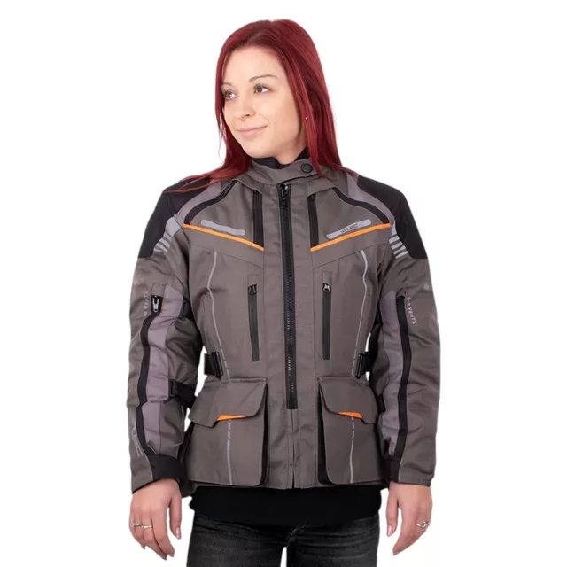 Damska turystyczna kurtka motocyklowa W-TEC Smackton Lady - Czarno-zielony