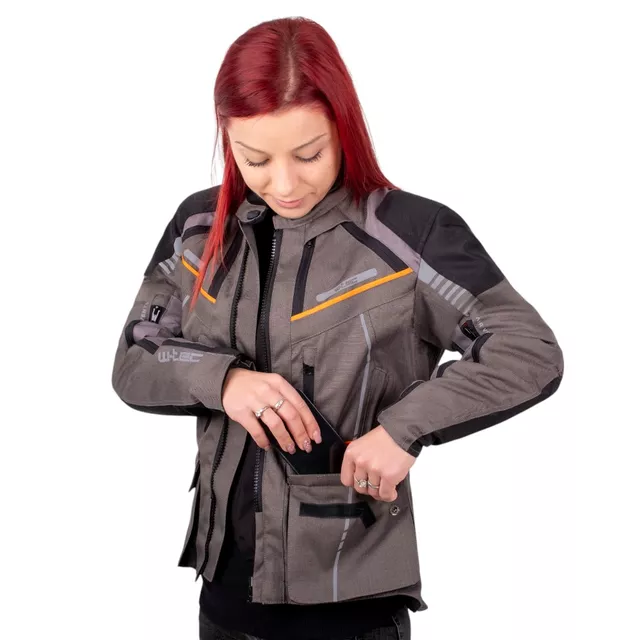 Damska turystyczna kurtka motocyklowa W-TEC Smackton Lady - Czarno-zielony