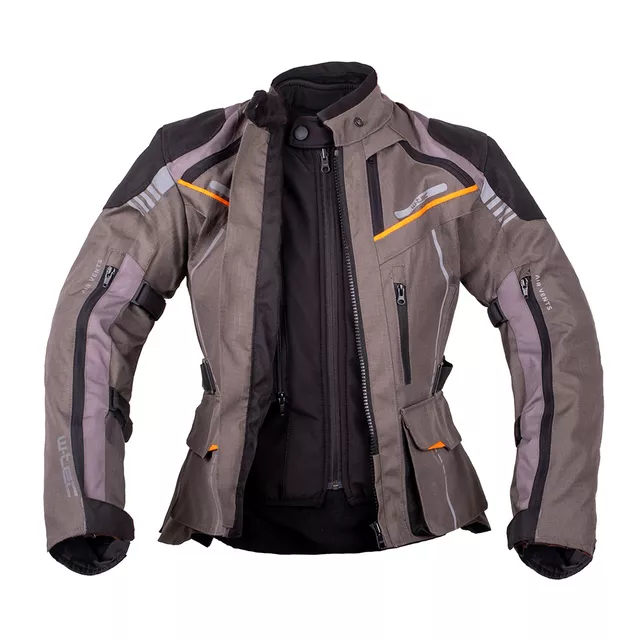 Damska turystyczna kurtka motocyklowa W-TEC Smackton Lady - Czarno-zielony
