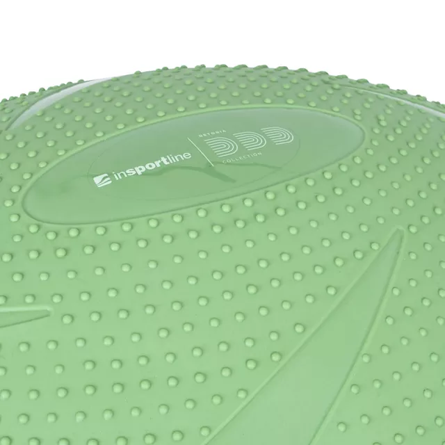 Podkładka balansująca / trener równowagi inSPORTline Dome Hold ∙ 100 cm ∙ zestaw z ekspanderami ∙ opór 4,6 kg - Zielony