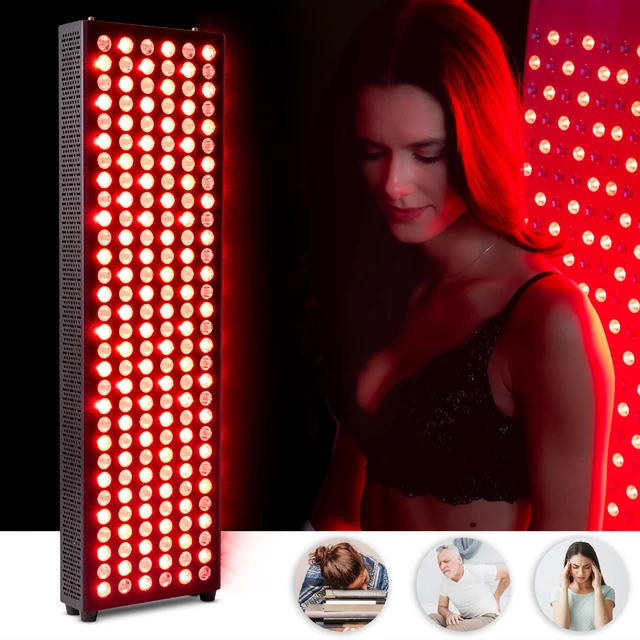Panel podczerwieni LED terapii światłem inSPORTline Brister 180 LED ∙ RED + NIR ∙ montaż ścienny / stojący - Czarny
