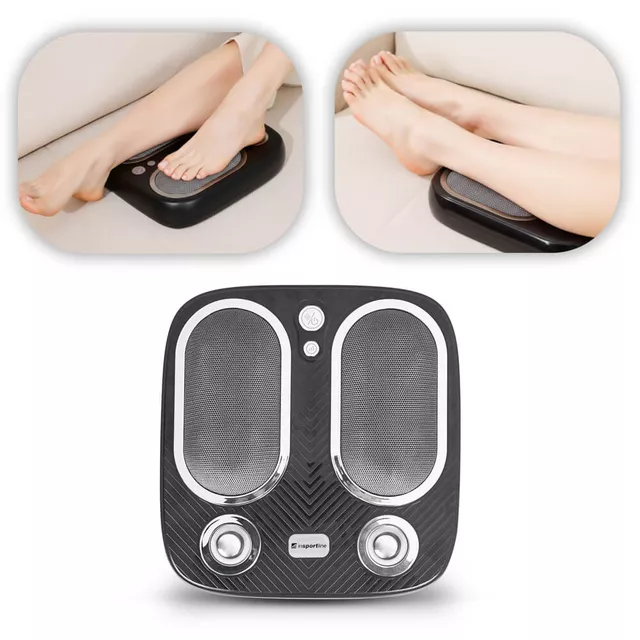 Masażer stóp inSPORTline Vintari ∙ shiatsu i wibracje ∙ ogrzewanie do 42°C ∙ akumulator 2500 mAh ∙ 3 programy ∙ auto wyłączanie