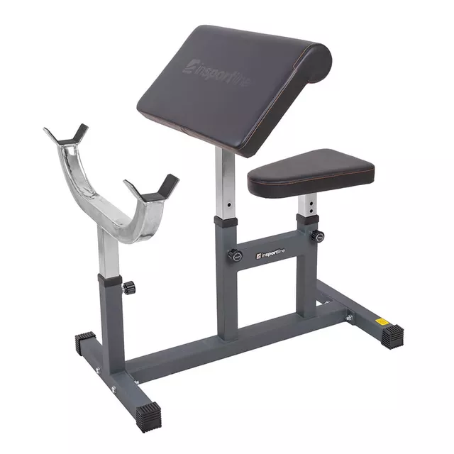 Ławka z modlitewnikiem do bicepsu inSPORTline LKC301 ∙ solidna rama 50×50 mm ∙ regulowana wysokość ∙ 150 kg nośności