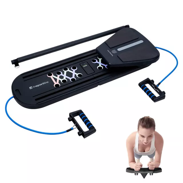 Wielofunkcyjna deska do pompek i pilatesu inSPORTline Pushap Zen ∙ z gumami oporowymi ∙ wielopozycyjna