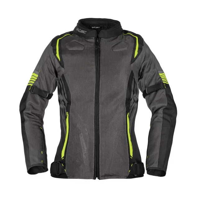Damska letnia kurtka motocyklowa W-TEC Jelsa - szaro-fluo