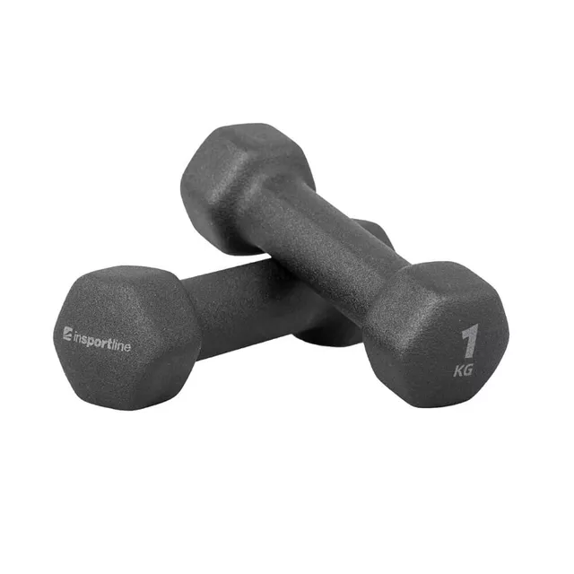 Hantle do ćwiczeń inSPORTline ON-X Renbell ∙ 2x1 kg ∙ powłoka neoprenowa ∙ mobilne ∙ wzmacniają ramiona ∙ do jogi i biegania