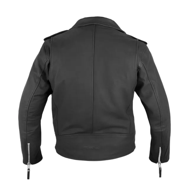 Męska skórzana kurtka motocyklowa W-TEC Brineo - OUTLET - Czarny matowy