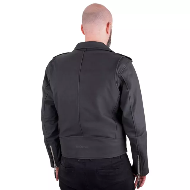 Męska skórzana kurtka motocyklowa W-TEC Brineo - OUTLET - Czarny matowy