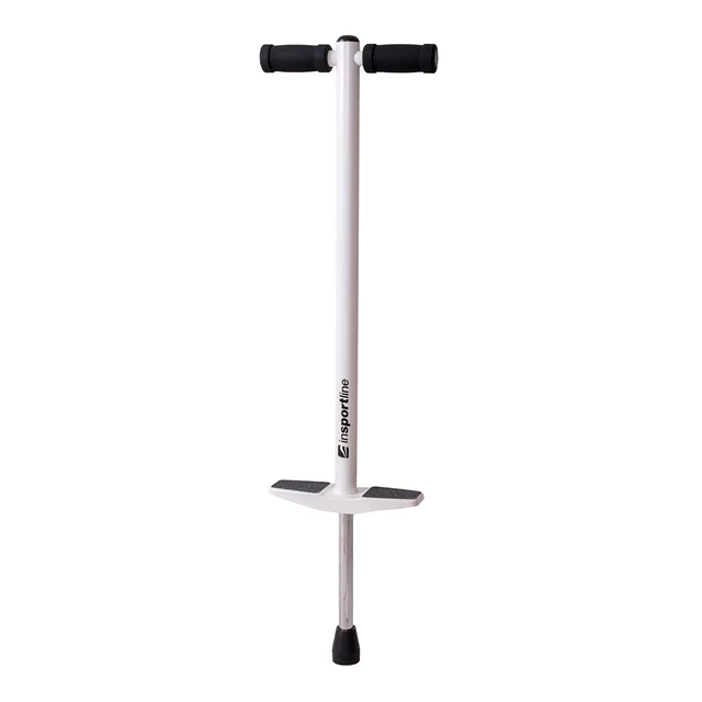 Skoczek pogo WORKER Zummi ∙ solidna stalowa rama ∙ antypoślizgowe podnóżki ∙ sprężyny ∙ piankowe uchwyty ∙ nośność 35 kg - Biały
