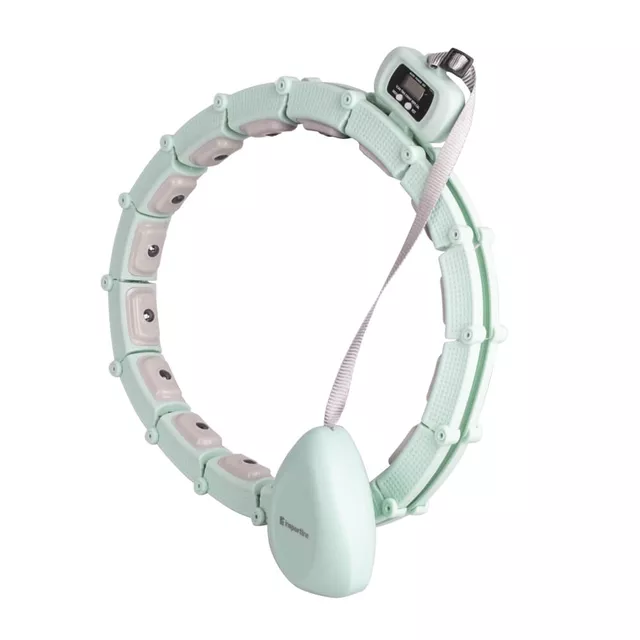 Hula hop z obciążeniem inSPORTline Weight Hoop Lite 69–135 cm ∙ magnetyczne wypustki ∙ ekran LCD ∙ regulowany obwód
