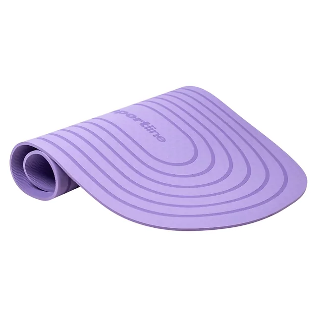 Mata do ćwiczeń inSPORTline Ampfinity 123x60x0,6 cm ∙ TPE ∙ antypoślizgowa ∙ amortyzująca wstrząsy ∙ tłumi hałas ∙ zaokrąglona - Fioletowy