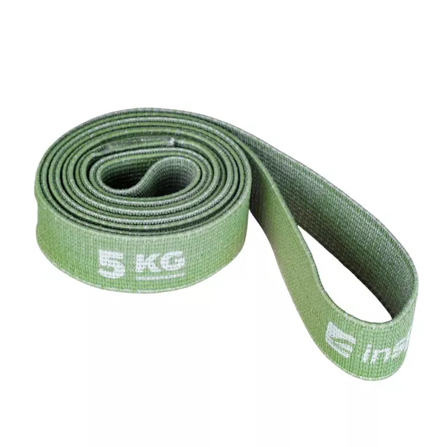 Guma oporowa do fitnessu inSPORTline Rand Light ∙ zielona ∙ opór 5 kg ∙ obwód 208 cm ∙ tekstylna ∙ ultra lekka - Różowy