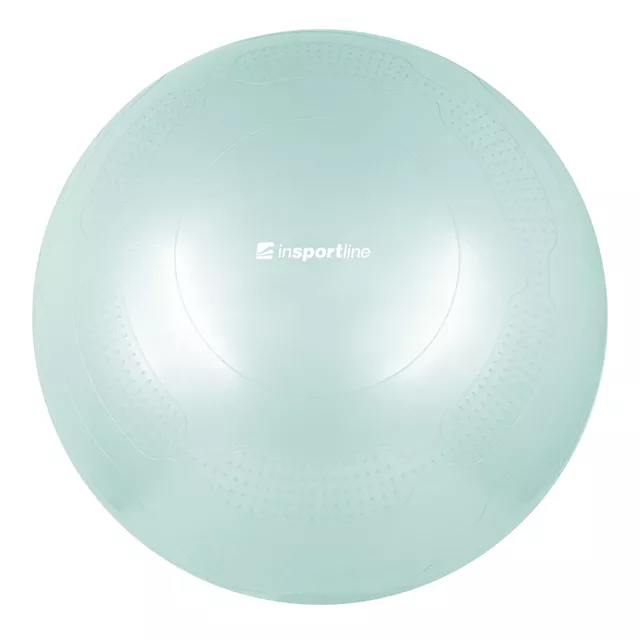 Piłka gimnastyczna inSPORTline Stretch Ball 75 cm ∙ z podstawą BallBase ∙ wypustki masujące ∙ piktogramy ćwiczeń ∙ nośność 200 kg - Czarny
