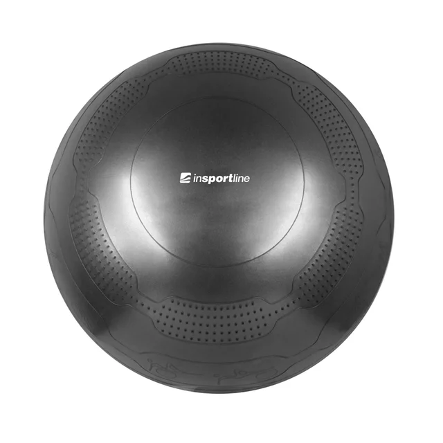 Piłka gimnastyczna inSPORTline Stretch Ball 65 cm ∙ z podstawą BallBase ∙ wypustki masujące ∙ nośność 200 kg ∙ piktogramy ćwiczeń - Czarny