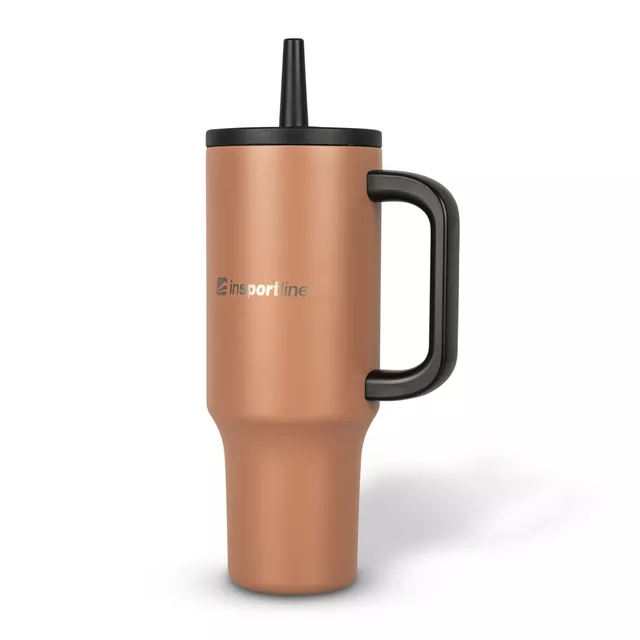 Kubek termiczny inSPORTline Cocoanna 1200 ml ∙ stal nierdzewna ∙ podwójne ścianki ∙ uchwyt ∙ 6 h ciepła / 10 h zimna - kawa
