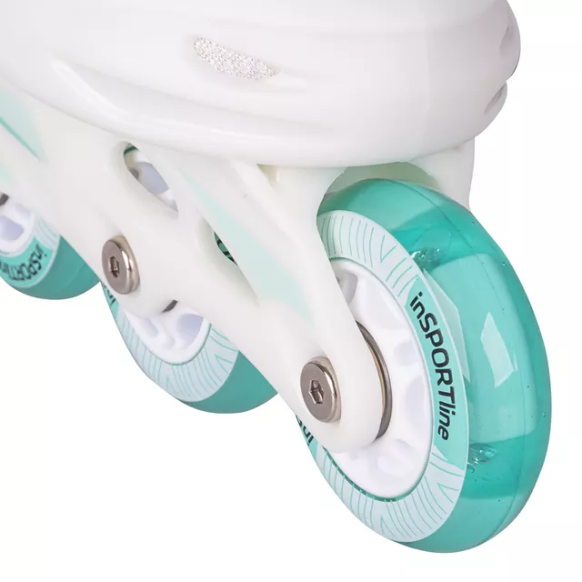 Łyżworolki regulowane dziecięce inSPORTline Tealero ∙ świecące kółka LED∙ łożyska ABEC 7 ∙ nośność 60 kg