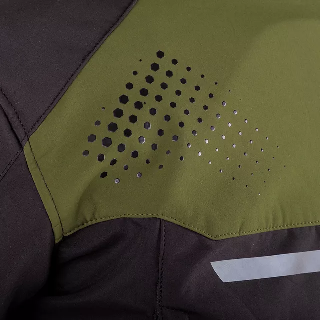 Męska kurtka motocyklowa W-TEC Annorack ∙ Softshell ∙ ochraniacze CE ∙ wentylacja - khaki-czarny