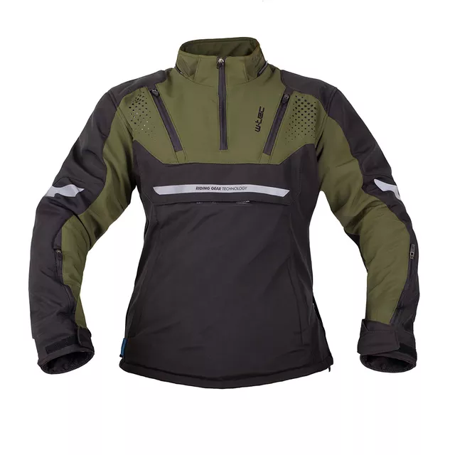 Męska kurtka motocyklowa W-TEC Annorack ∙ Softshell ∙ ochraniacze CE ∙ wentylacja - khaki-czarny